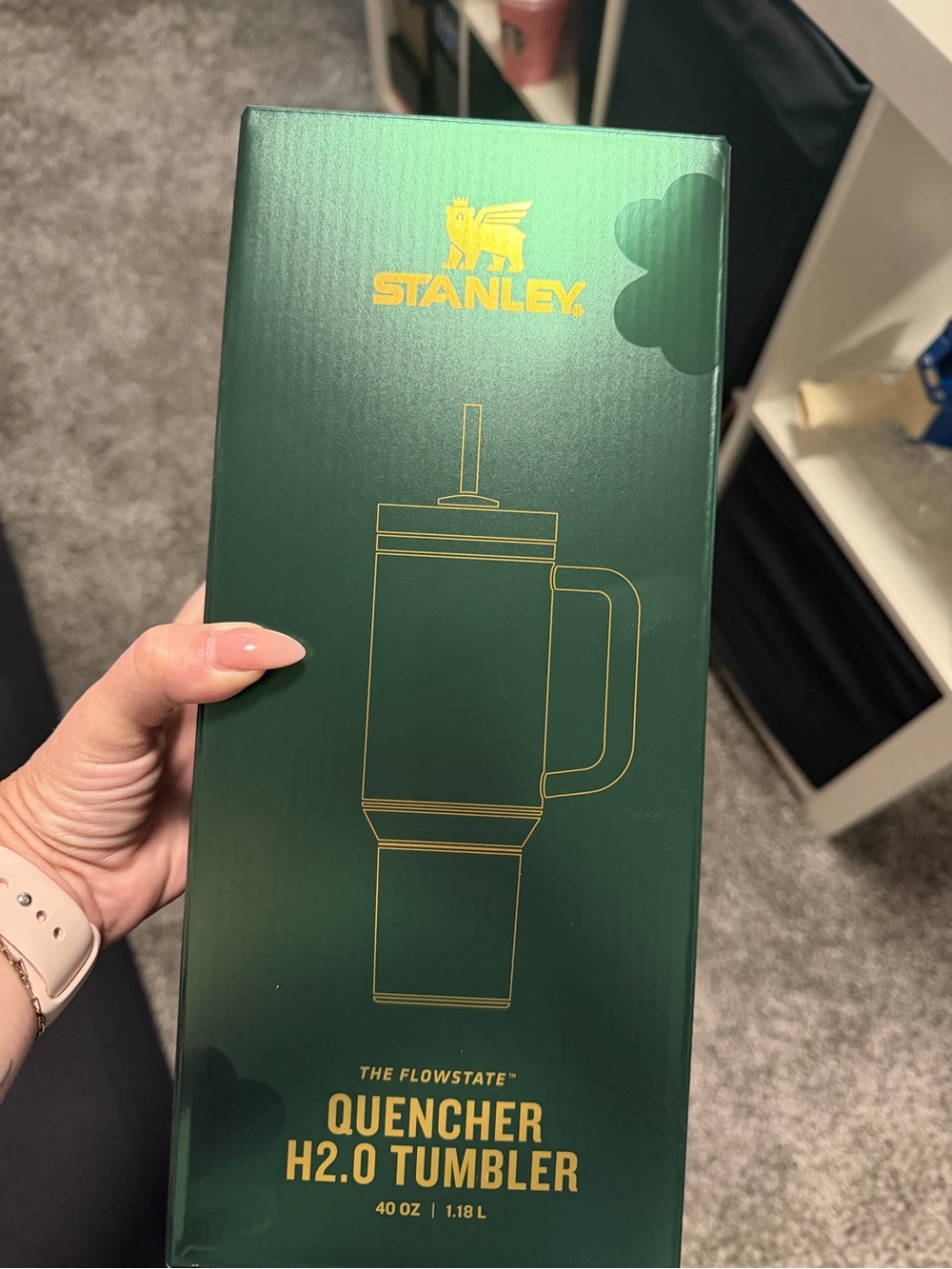 Stanley Green and Gold Quencher H2.0 Tumbler Box